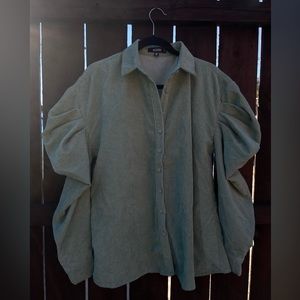 MISSGUIDED Puff Sleeve Button Up